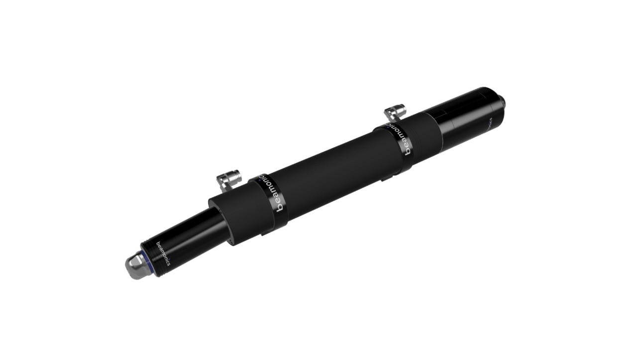 BeamCell extractive gas analyzer, angled view with mounting clamps