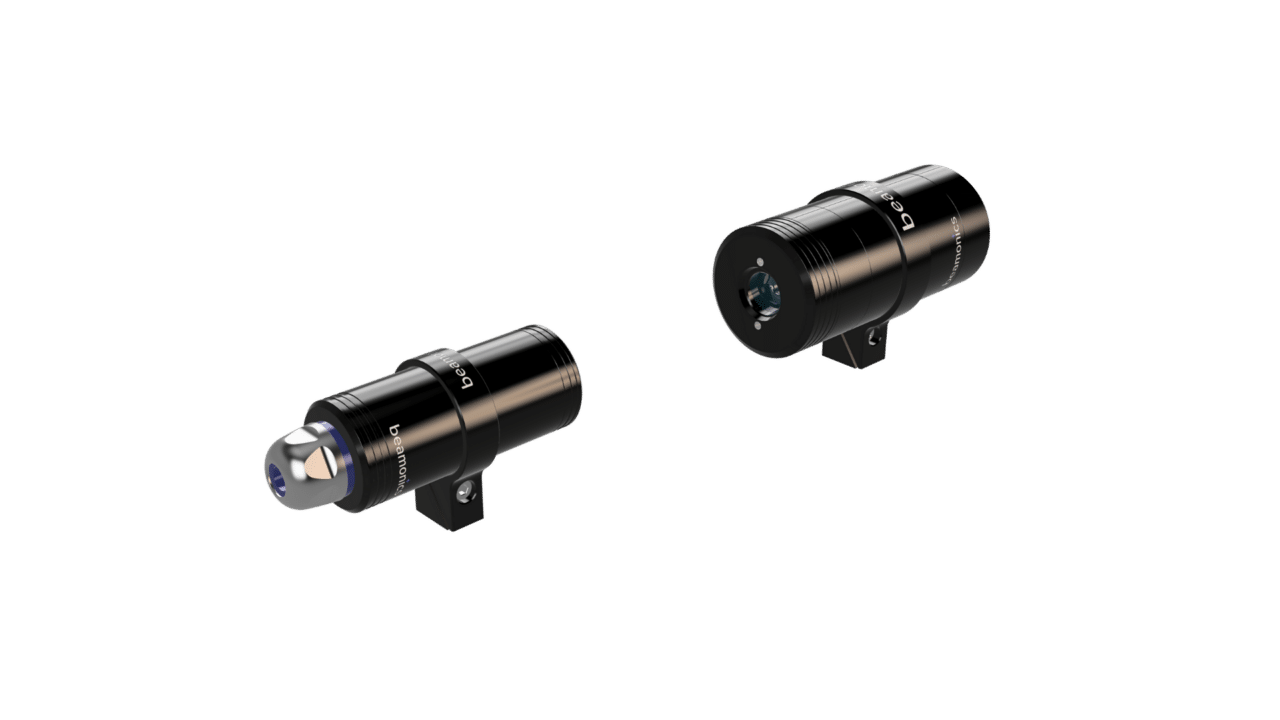 BeamStack transmitter and receiver pair, angled view